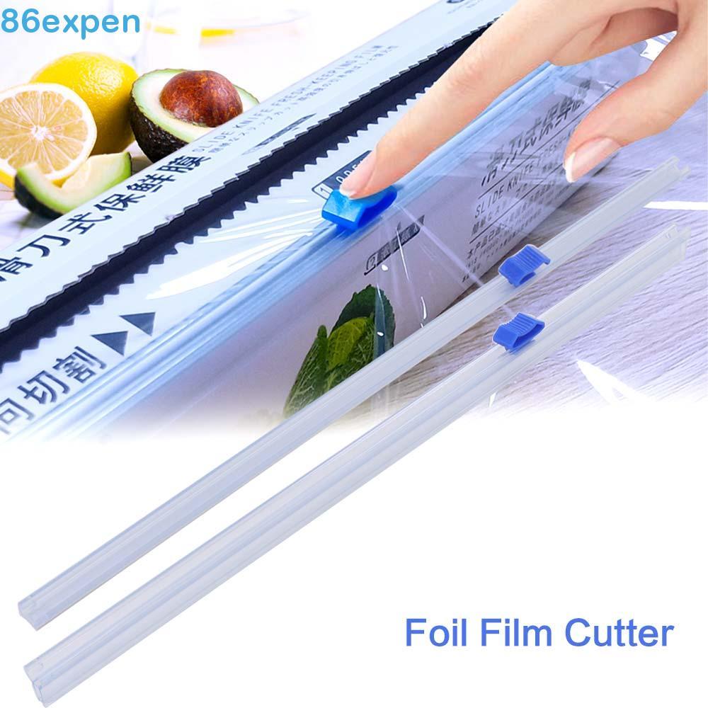 EXPEN1 3pcs Cortador De Filme De Folha , Dispensadores De Envoltório Plástico Reutilizáveis De Corrediça , Tira De Corte