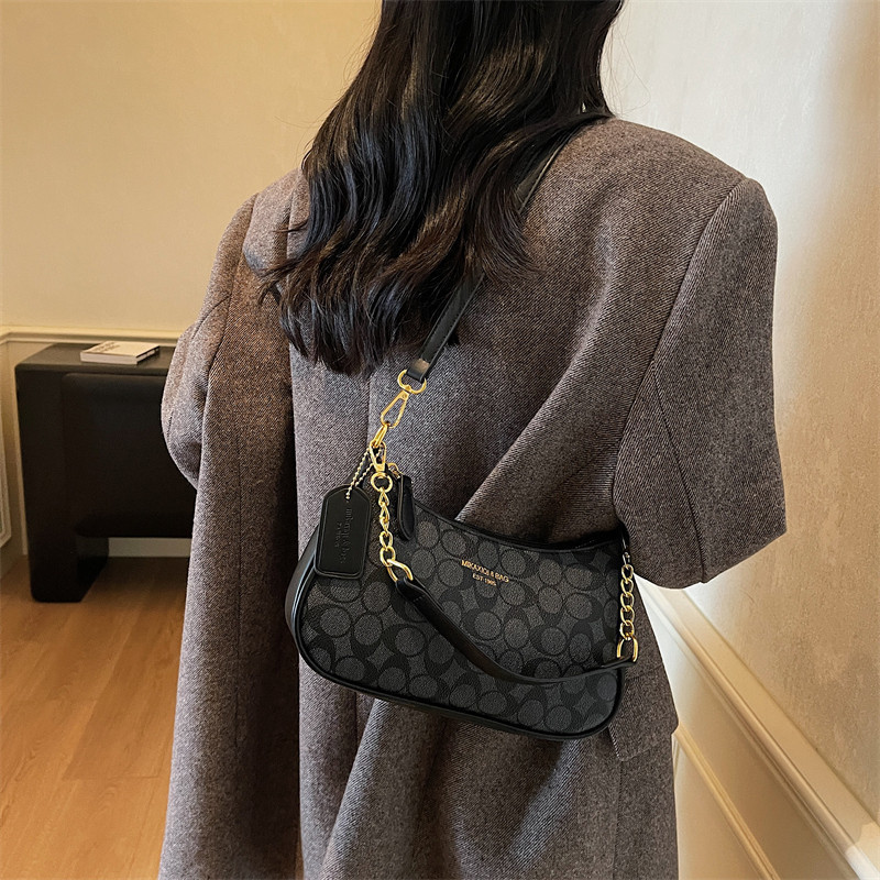 Bolsa de ombro retrô simples com estampa de leopardo 2025 novo estilo elegante All-Match Commuter trabalho Casual bolsa