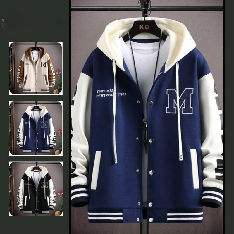 Jaqueta masculina Casual solta mais talentosa comparação com jaqueta com zíper estampada primavera e outono