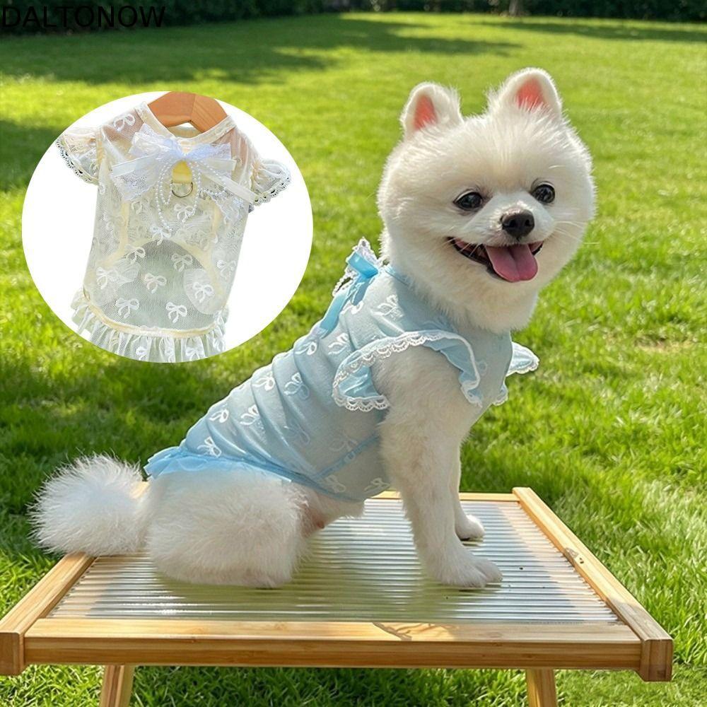 Colete Anti-Mosquito Para Cachorro DALTONOW , Roupas Animais De Estimação Com Decoração De Laço De Malha Fina Vazada , M