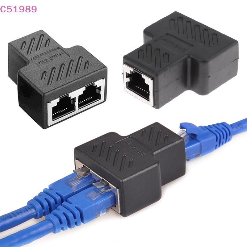 [kaan] Conector RJ45 1 A 2 Vias LAN Ethernet Cabo Divisor De Rede Acoplador RJ45 Cat5/Cate6 Adaptador Extensor De Interf