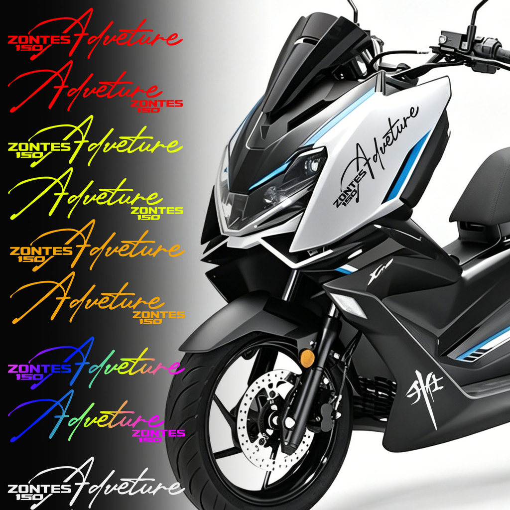 Para Zonntes 150X Zonntes150x ZONTES 150V Aventura Motocicleta Carenagem Adesivo Decalque Conjunto À Prova Dwaterproof Á