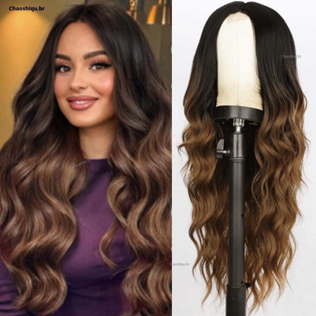 Peruca de Renda Br99, Cabelo Humano Cacheado Natural para Mulheres, Castanho, Loiro Orgânico, Fibra Sintética Cacheada 7