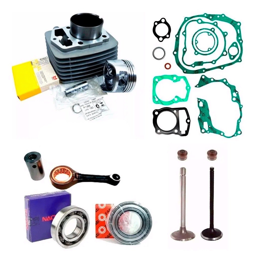 Kit Motor Cbx 200 Strada Nx 200 Xr 200 Rolamentos E Biela