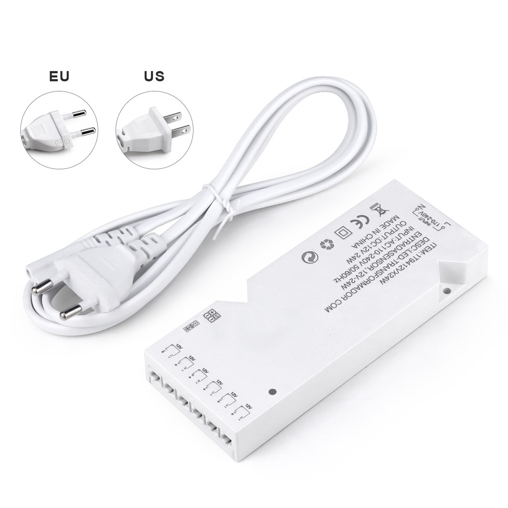 Transformador De Iluminação LED DC12V , 24W , 36W , 60W , 100W , Adaptador De Fonte De Alimentação , 4-10 Portas Dupont