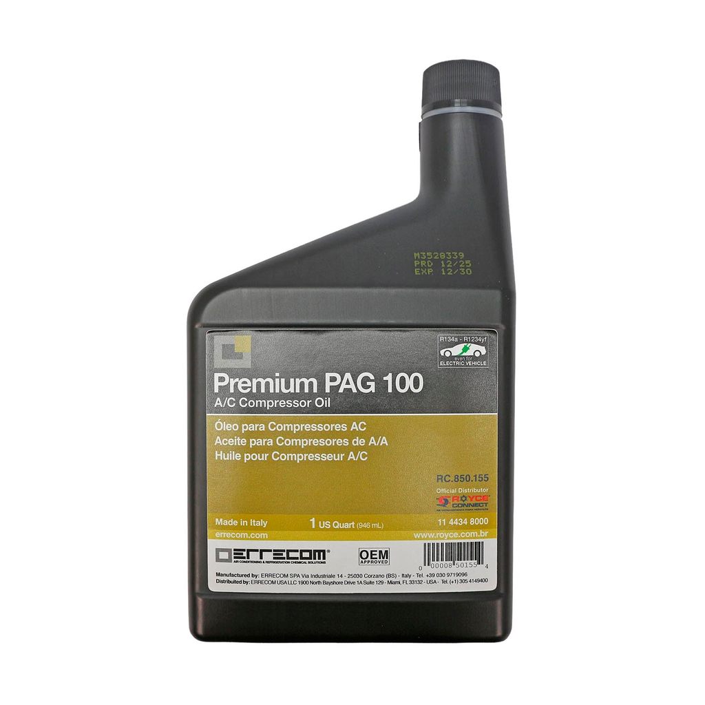 Óleo Compressor ERRECOM R134a PAG 100 sem Contraste 946ml