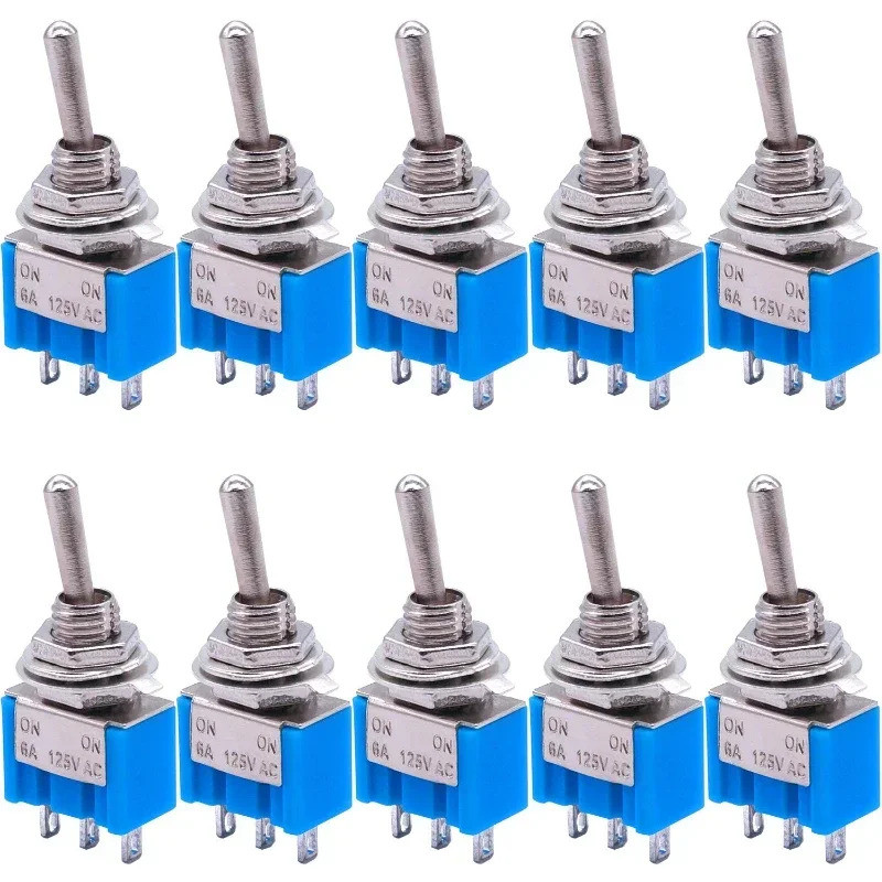 10/20 Pces Interruptor Liga-Desliga-ON/3Pin Posição Travamento MTS-103-102 AC 125V/6A De Botão/Com Tampa À Prova Dwaterp