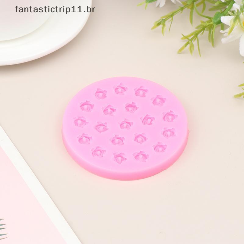 FANTA Mini Molde De Silicone Rosa Flor De Cerejeira Com 20 Furos Para Bolo Fondant De Chocolate Faça Você Mesmo