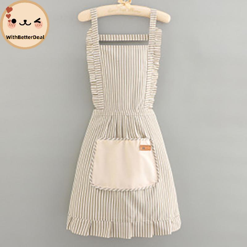 Melhor 1Pc Simples Sem Mangas Avental Cozinha Doméstico Poliéster Cozinhar Com Poeta Roupas Proteção Para Barbeiro Pinto