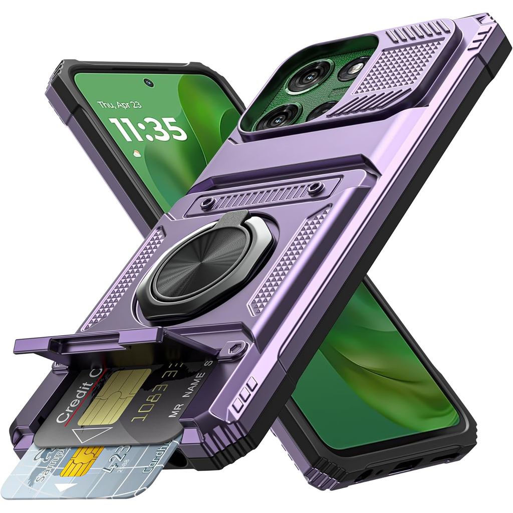 Capa Vofolen para Motorola Moto G Power 5G 2025 com Porta-Cartões [Armazena 2 Ca