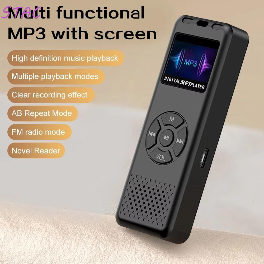 STAC Student MP3 , Alto-Falante Embutido De Cor Sólida MP3 Music Player , Com Botões Mini Reprodutor De Música Ultrafino