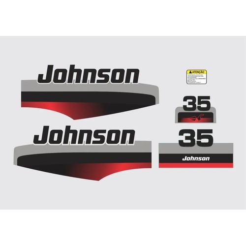 Johnson 35 Hp Motor De Popa Decalques Adesivo