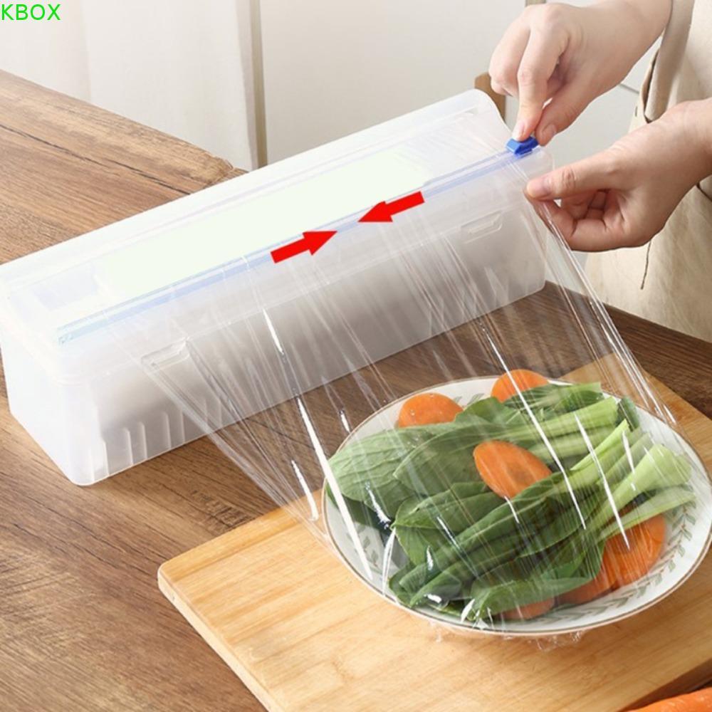 Dispensador De Plástico KBOX , 1 Peça , Ferramenta De Cozinha Com Cortador Deslizante , Suporte De Armazenamento Recarre