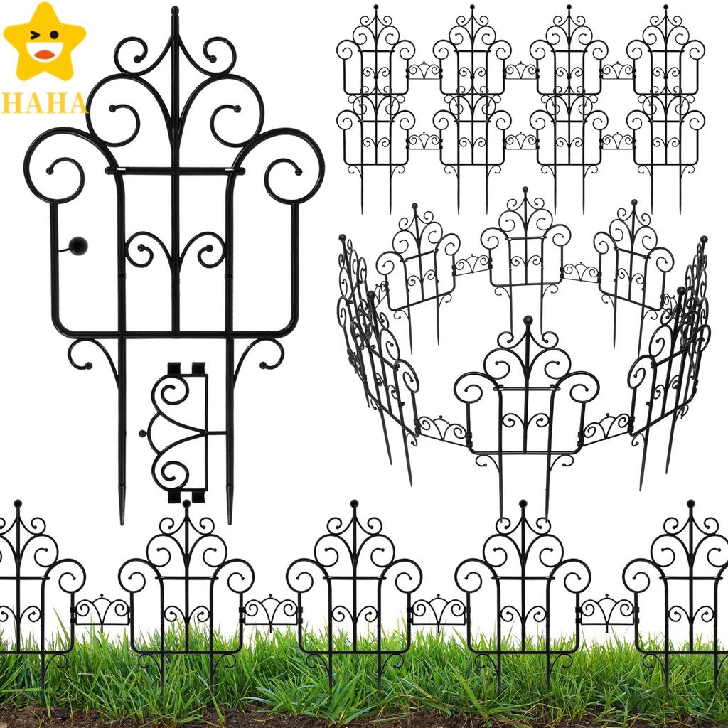 10 Pçs Decorativo Jardim Cerca De Plástico Dobrável Gramado Borda Ao Ar Livre Barreira Animal Paisagem Para Quintal Páti