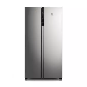 Geladeira Electrolux Frost Free Inverter 440L Efficient com AutoSense Side by Side cor Inox Look (IS4S)