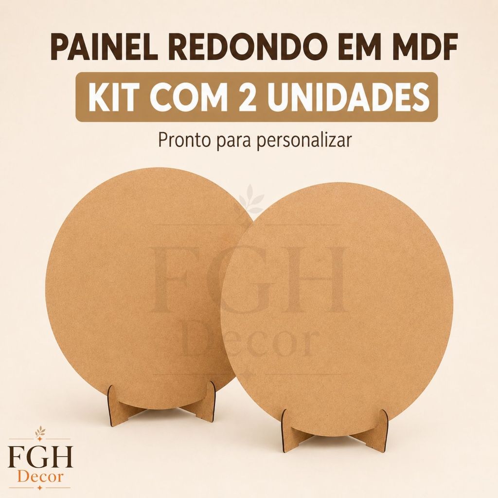 Kit 2 Mini Painel 50x50 em MDF Para Decoração de Mini Festas Mesas Decoração Aniversario Envio Imediato