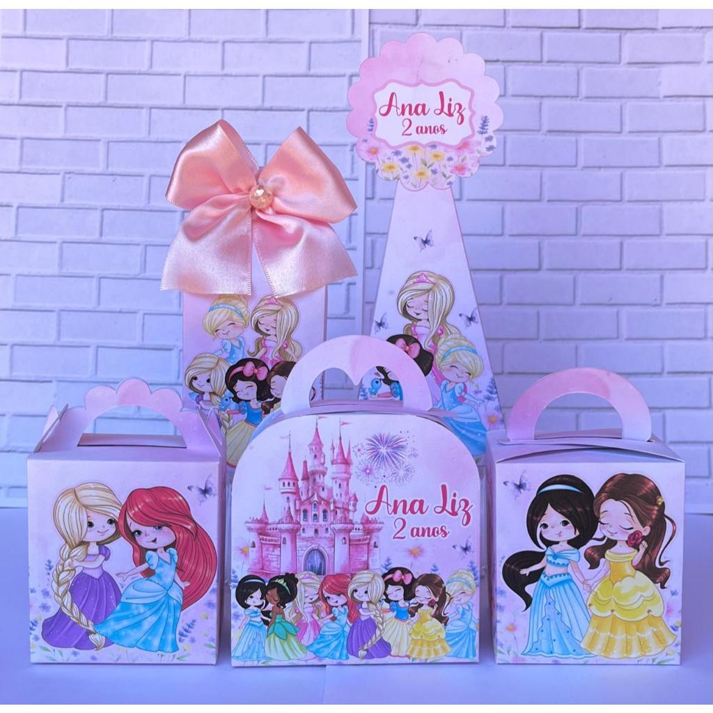 Kit Festa Princesas | Personalizados Lembrancinhas Caixinhas para Decoração Princesas Cute