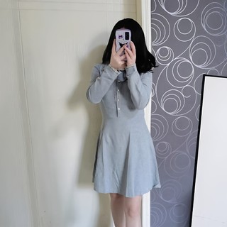 Vestido feminino novo estilo elegante All-Match com lapela de manga comprida