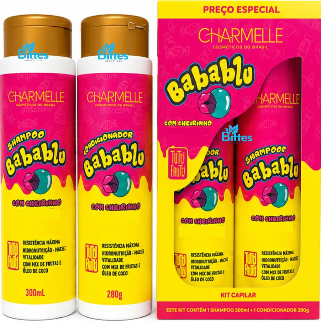 KIT CAPILAR BABALU TUTTI 2 ITENS CHARMELLE HIDRATAÇÃO CAPILAR HAIR