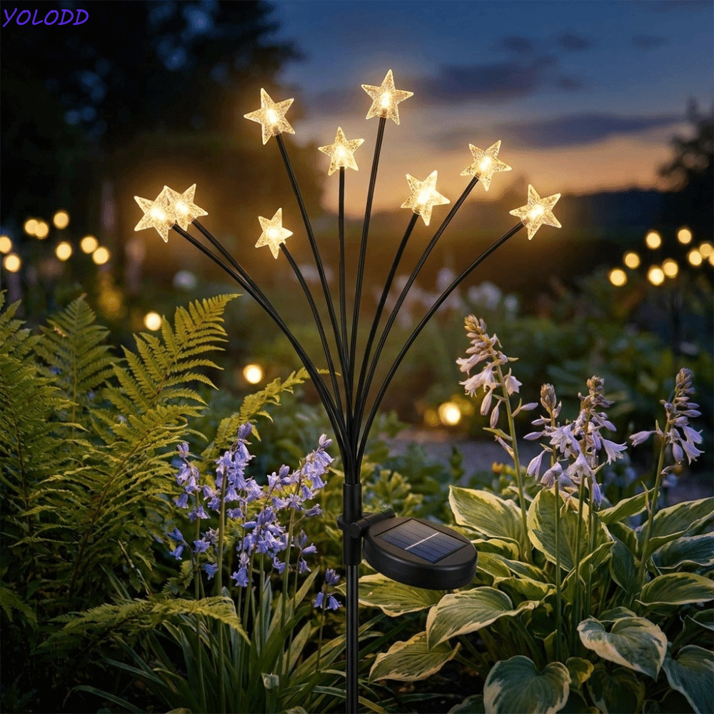 Luzes De Estaca Estrela Yoloqx , LED Solares Movidas A Energia Solar Com Brilho Cintilante Suave , Lâmpadas De Decoração