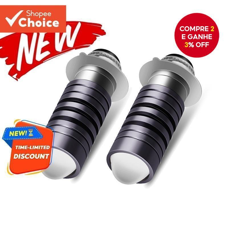 Mais Novo Universal Bicolor LED Farol Lâmpada T19 P15D H4-6000K Branco E 3000K Amarelo Motocicleta Holofotes
