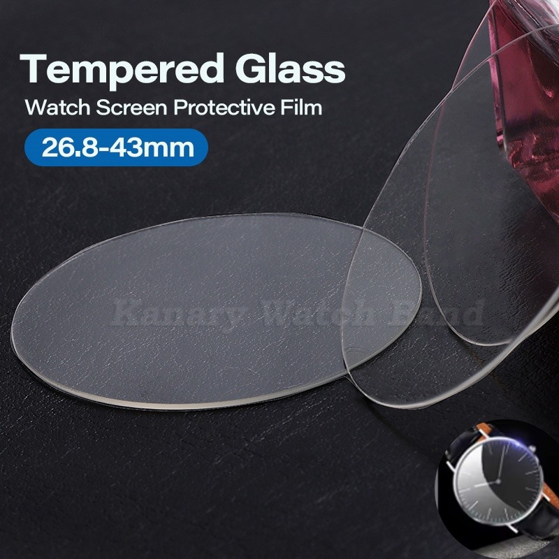 2/3/5pcs Película Protetora De Vidro Temperado Redonda Universal Com 26.8 Mm-43 De Diâmetro Capa Tela De Relógio Para Re