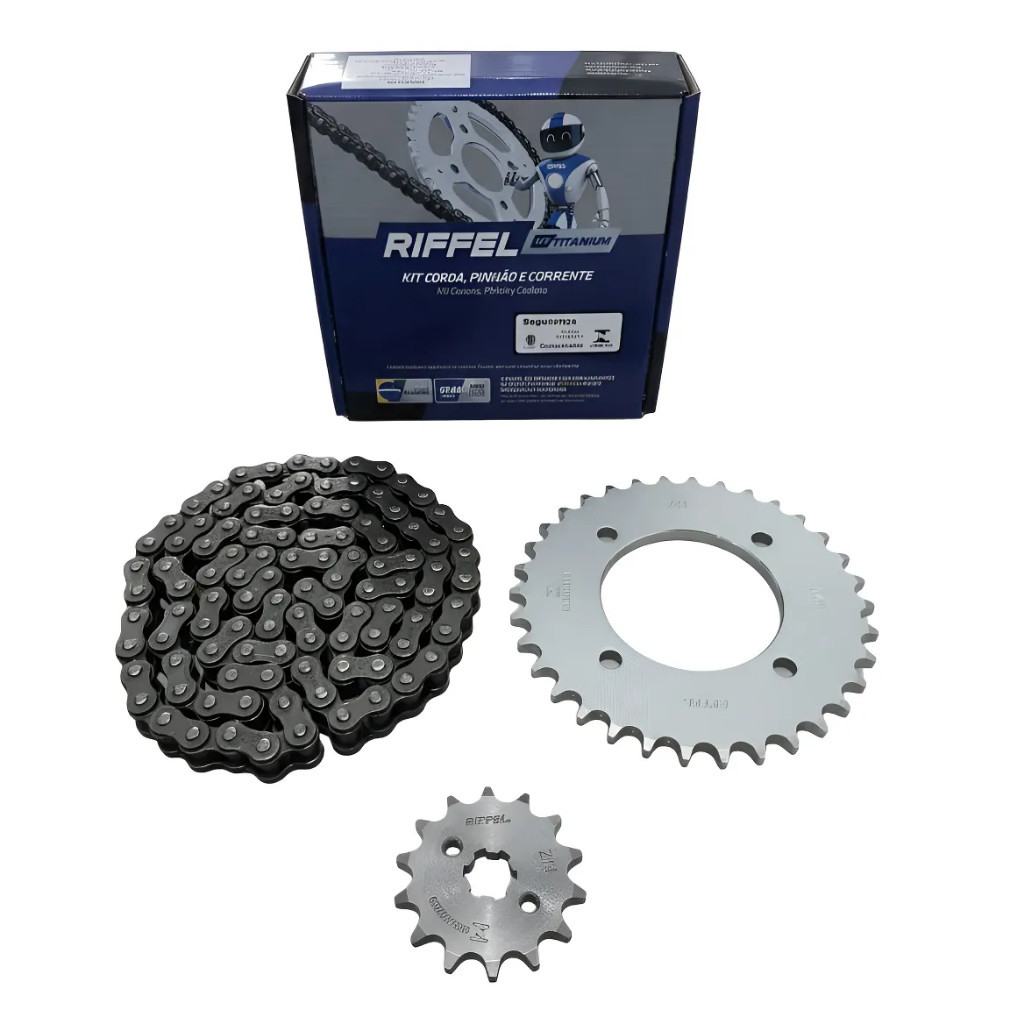 Kit Relaçao Transmissão Honda Biz 125 Biz110i 2005 até 2025 Original Riffel