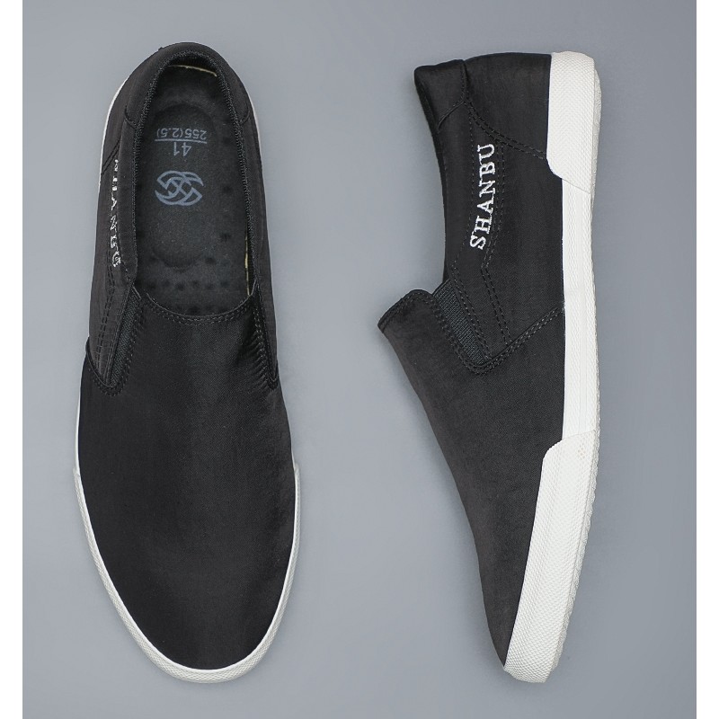 Sapatos de lona sapatos masculinos primavera respirável na moda sapatos masculinos velhos pequim sapatos de pano desliza