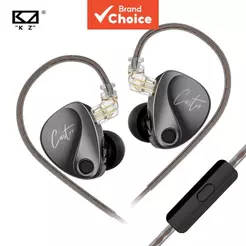 Fones de ouvido KZ Castor, intra-auriculares Hi-Fi 2DD dinâmicos de alta fidelidade, monitor auditivo ajustável, graves