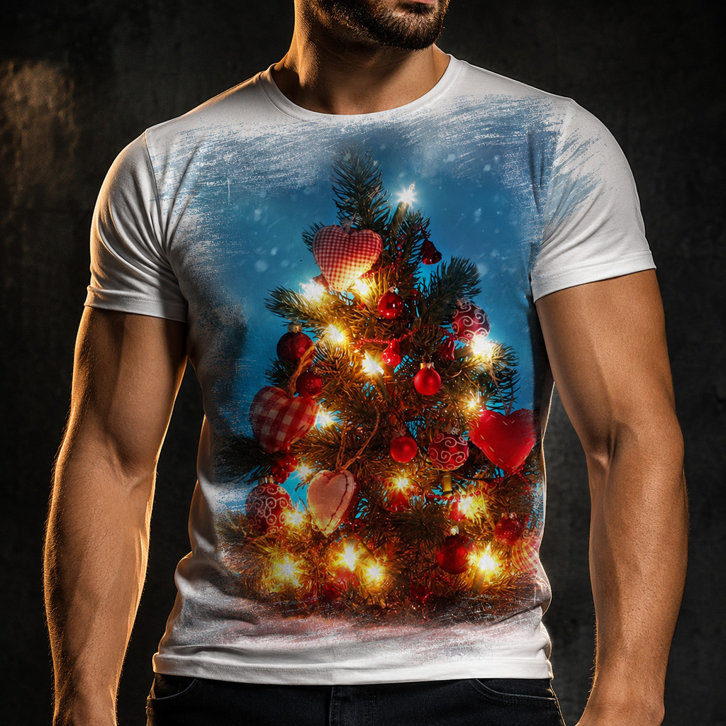 Camisa Camiseta Natal Feliz Arvore Papai Noel Paz 01