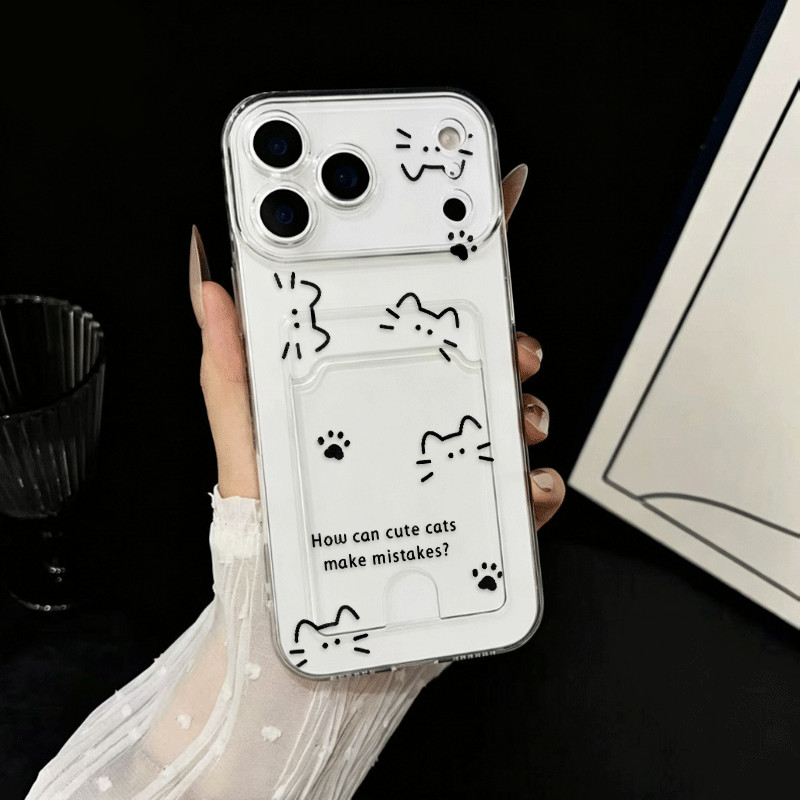 Capinha Capa Gatinho Porta Cartão Anti Para Samsung A15 A55 A54 A35 A05S A14 A34 A05 A03 S20 S21 S23 FE S24 S23 S25