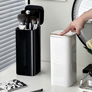 Imprensa tubo de armazenamento de pincel de maquiagem High-End elevador com tampa penteadeira Desktop cosméticos batom s