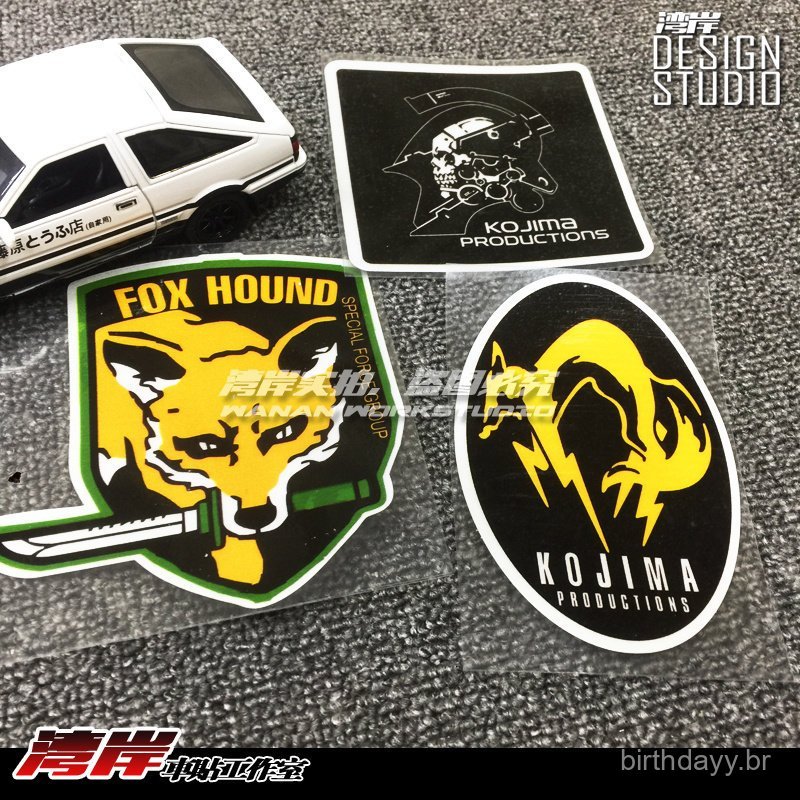 Produto mais recente: Adesivo de Jogo Elétrico Bay Area Metal Gear Fox Hound KOJIMA Shuji Ishiwa Logo RATR