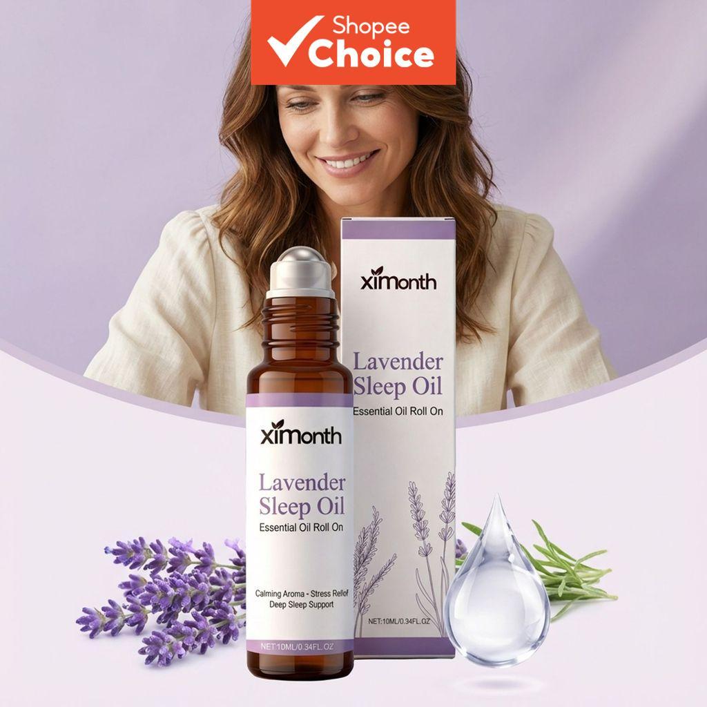 Óleo essencial roll-on de lavanda profissional para dormir, ajuda a manter o descanso noturno e reduzir a tensão