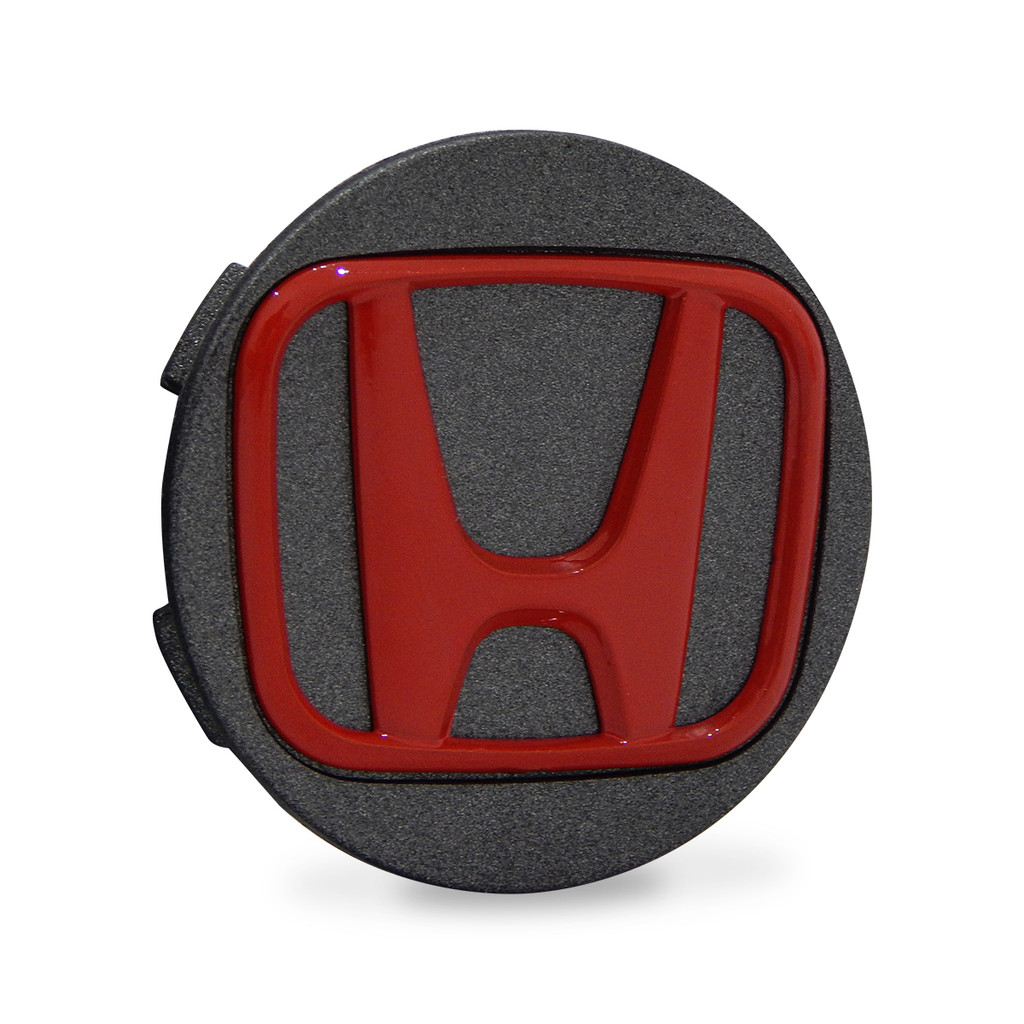 Calota Calotinha Centro Miolo Meio Roda Esportiva Krmai 55mm Grafite Com Logo Vermelho