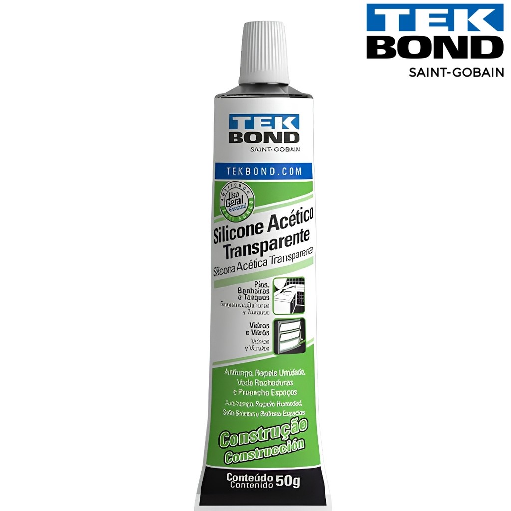 Silicone Acético Construção 50G BLISTER TekBond