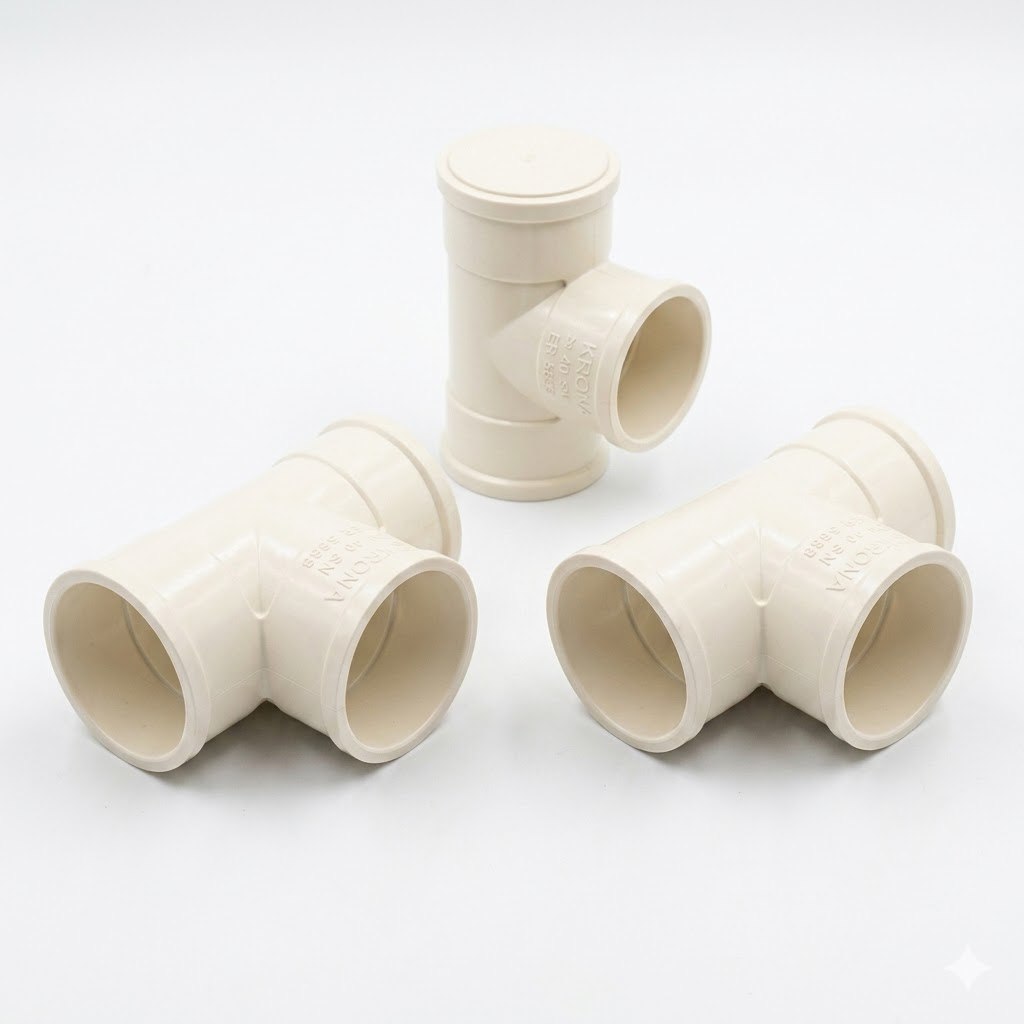 Kit 15 Tes 90 Graus Para Esgoto Pvc 40mm Branco Conexão