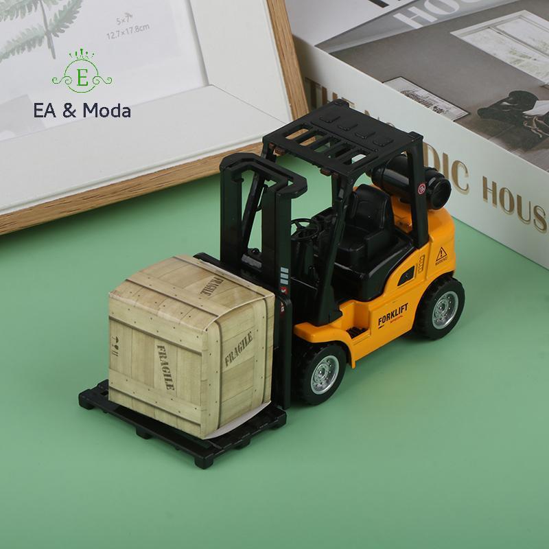 EA & Moda Liga Fundida Modelo Veículo Construção Empilhadeira Brinquedo De Fricção Palete De Carga Interativo Para Menin