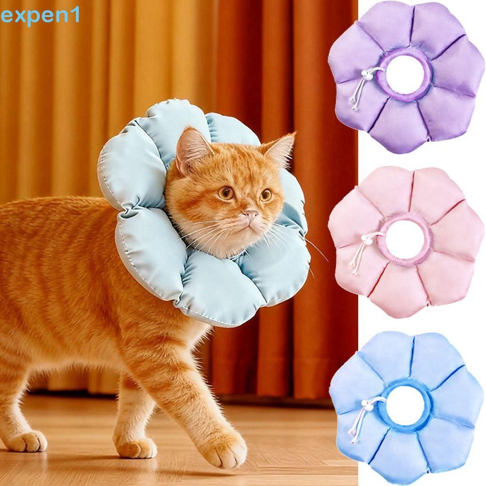 EXPEN Cone De Pescoço Para Animais De Estimação , Coleira Ajustável À Prova D'água Gato Elizabeth , Capa Protetora Cabeç