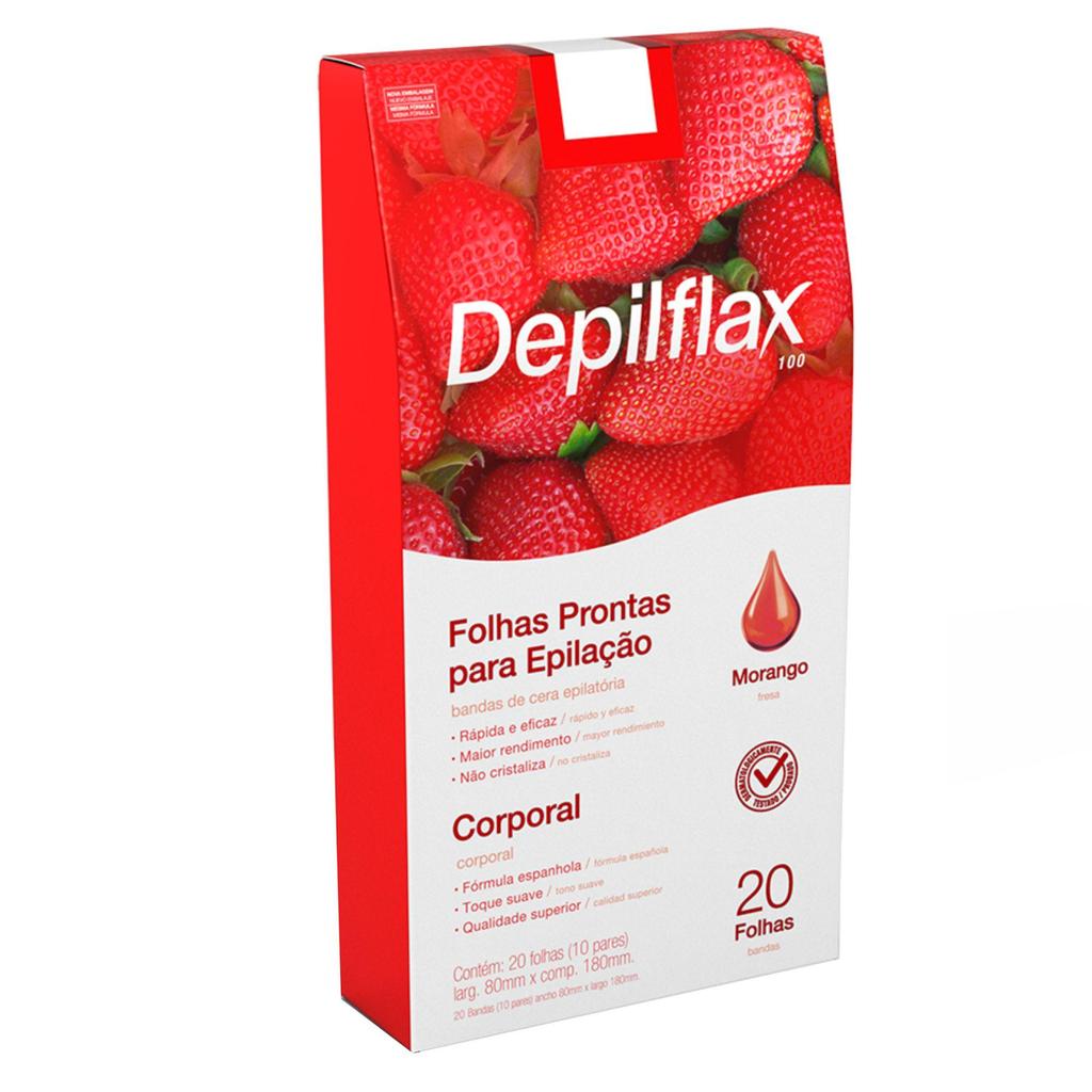 Folhas prontas cera depilação corporal 10 pares Depilflax
