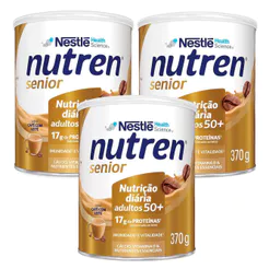 Kit 3 Nutren Senior Complemento Alimentar Café com Leite 370g