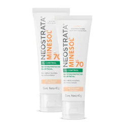 Kit 2 Protetor Solar Facial NeoStrata Minesol Oil Control FPS 70 Pele Clara 40g