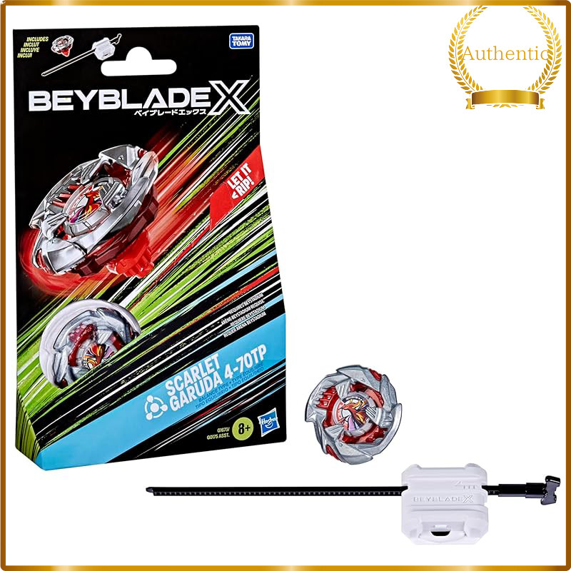 Beyblade X Scarlet Garuda 4-70TP BX Starter Pack Set with a Balance Type Top and Launcher, Authentic Takara Tomy Battle