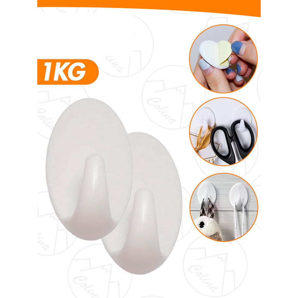 Kit 1 a 10 Und Ganchos Adesivo Plástico Parede Toalha Cozinha Banheiro