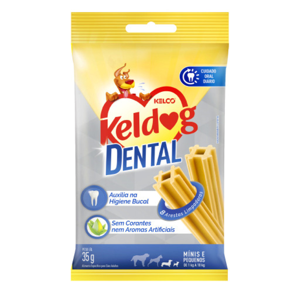 Petisco para cães porte mini e pequeno  Keldog dental 35g
