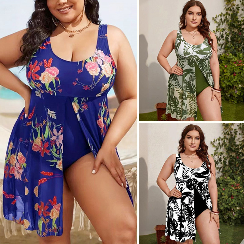 Maiô de uma peça plus size, disfarça a barriga e tem efeito emagrecedor/vestido de biquíni digital conservador.