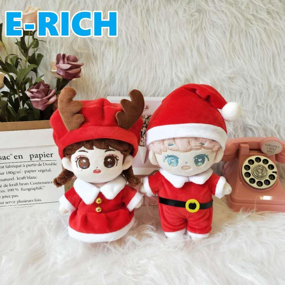 ERICH1 Vestido De Boneca De Algodão De Papai Noel , Linda Rena Natal Elk Ídolo Roupas Pelúcia , Recheada