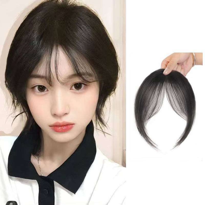 EA & Moda Air Bangs Peruca Para Mulheres Testa Natural Francês Franja Falsa Patch Sem Costura .
