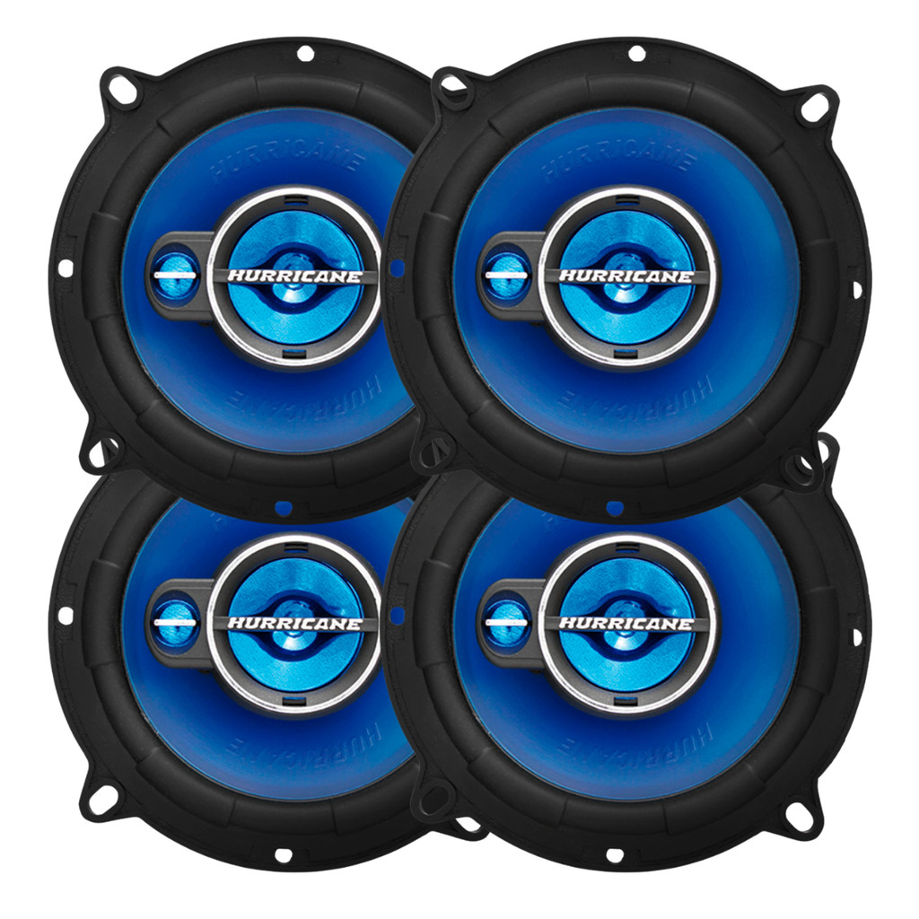 Kit 4 Alto Falante 5 Polegadas Hurricane 200w Rms Triak 5 Triaxial 400w Pico 2 Pares