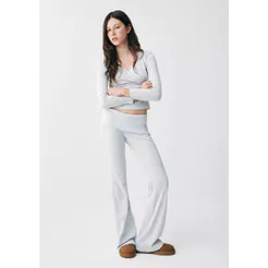 Calça Teen Flare Com Cós Dobrável